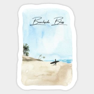 Beachside Bliss watercolor Sticker